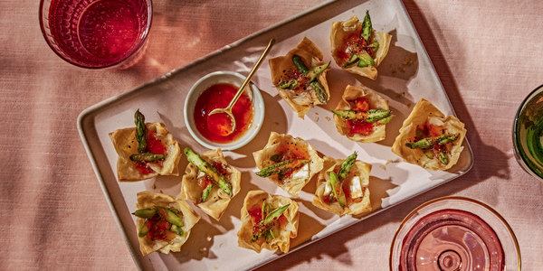 ASPARAGUS & BRIE PHYLLO CUPS